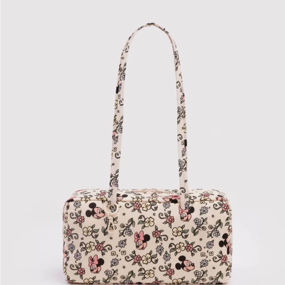 BAGGU Cream Floral Shoulder Bag